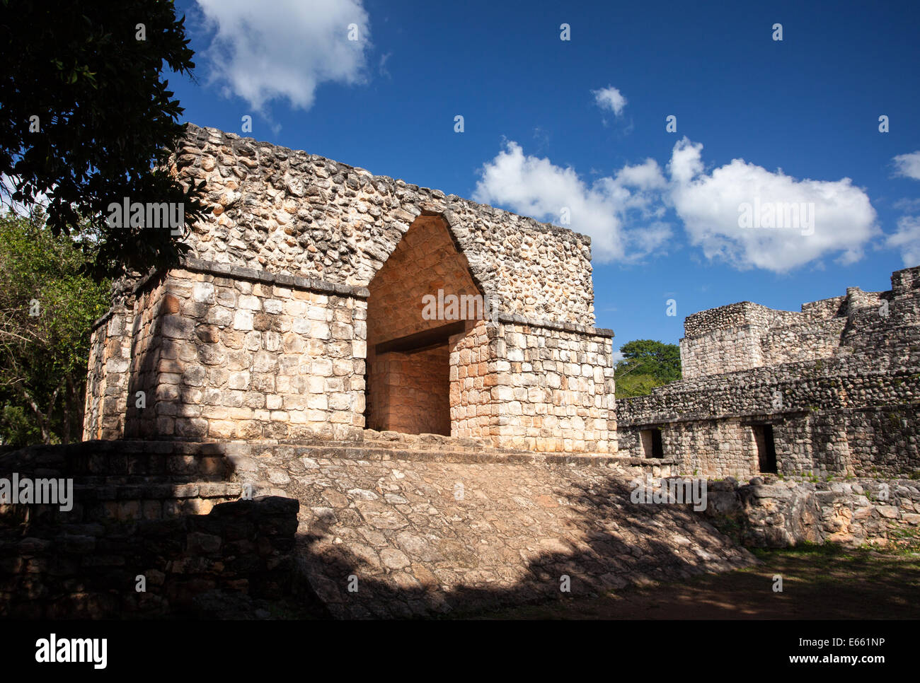 Le bandeau à Ek Balam, Yucatan, Mexique. Banque D'Images