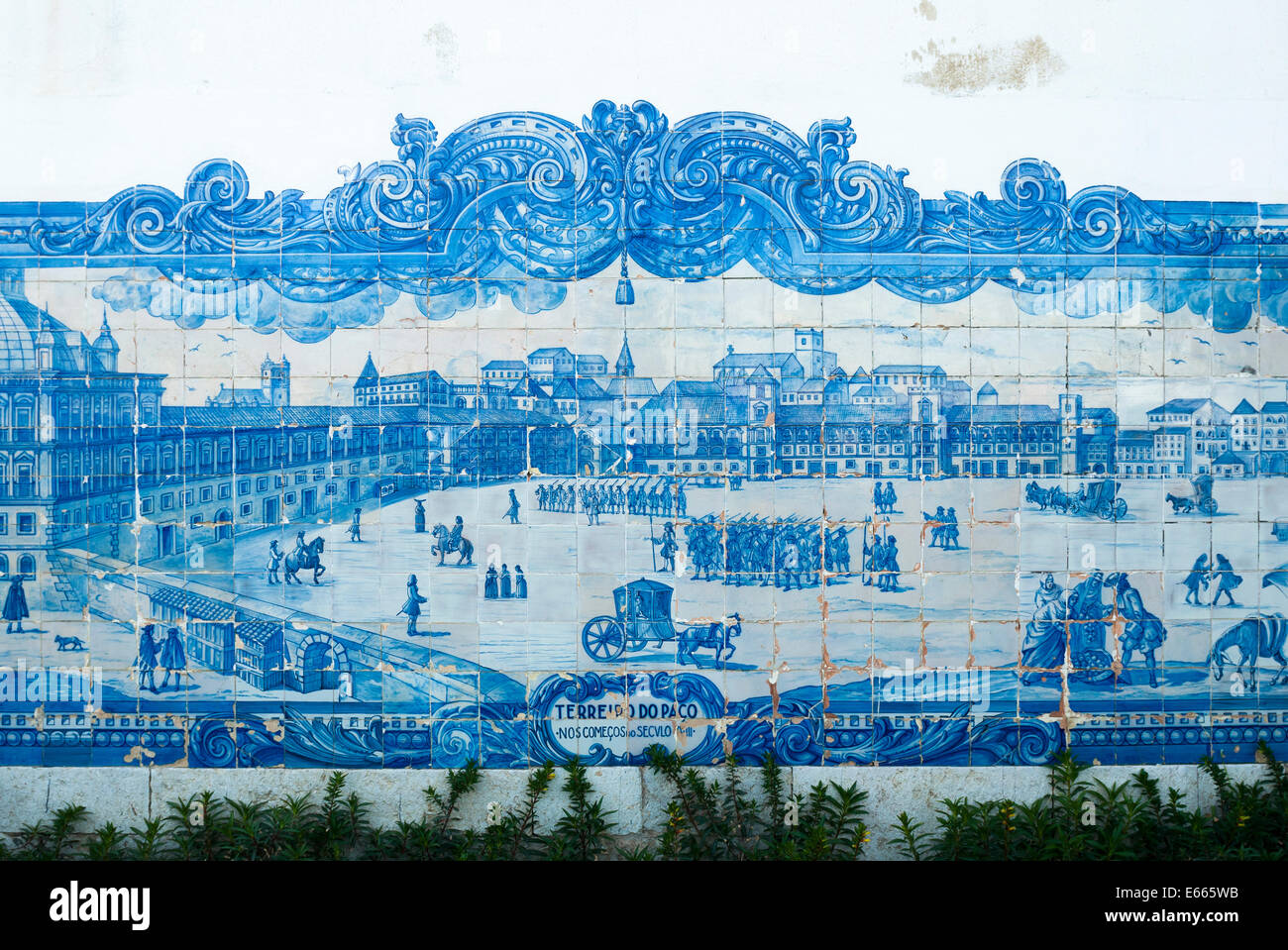 Tuiles Azulejo, Lisbonne, Portugal, Europe Banque D'Images