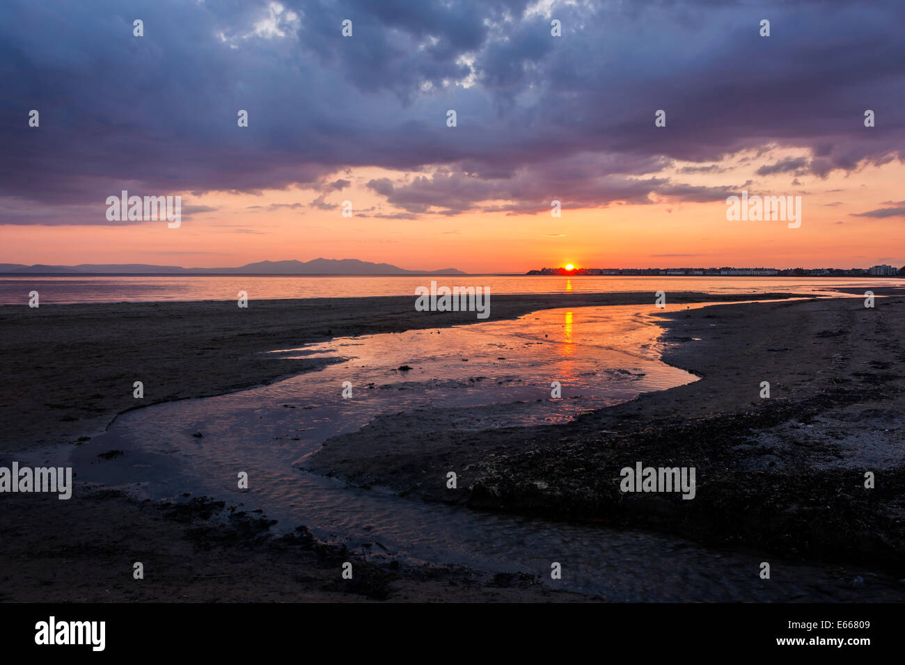 Troon Ayrshire, Ecosse, coucher du soleil Banque D'Images