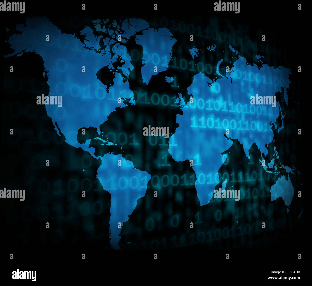 Carte du monde vierge montrant Globe ou terre Copyspace avec des nombres Banque D'Images