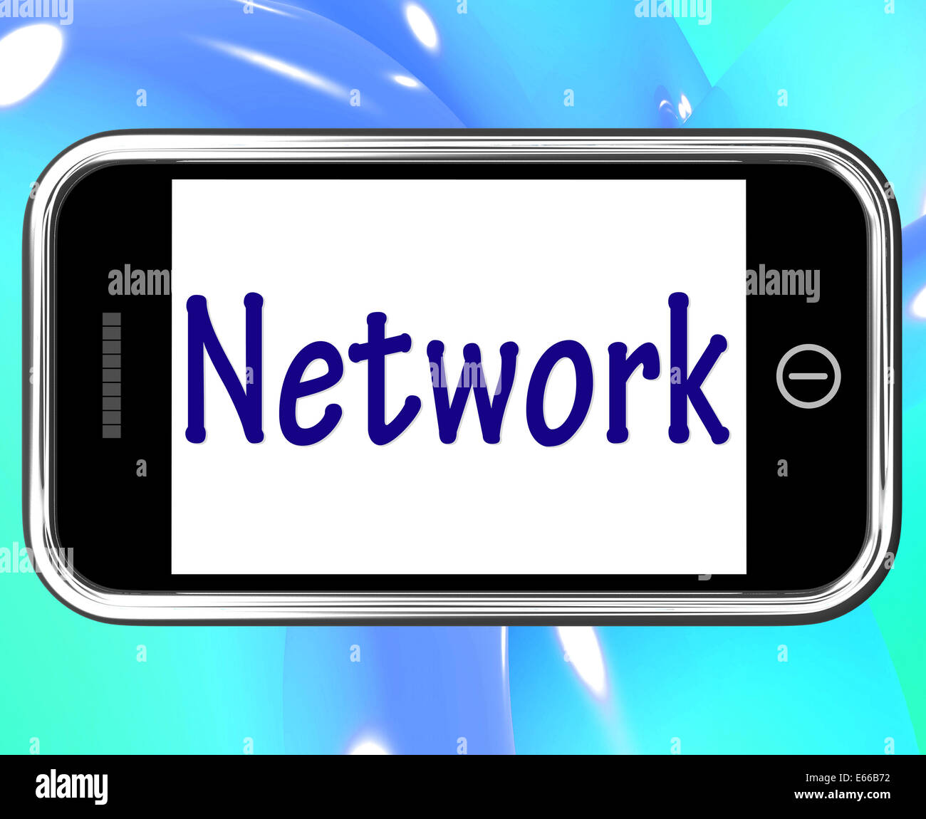 Smartphone réseau sens Connexions en ligne et Contacts Banque D'Images