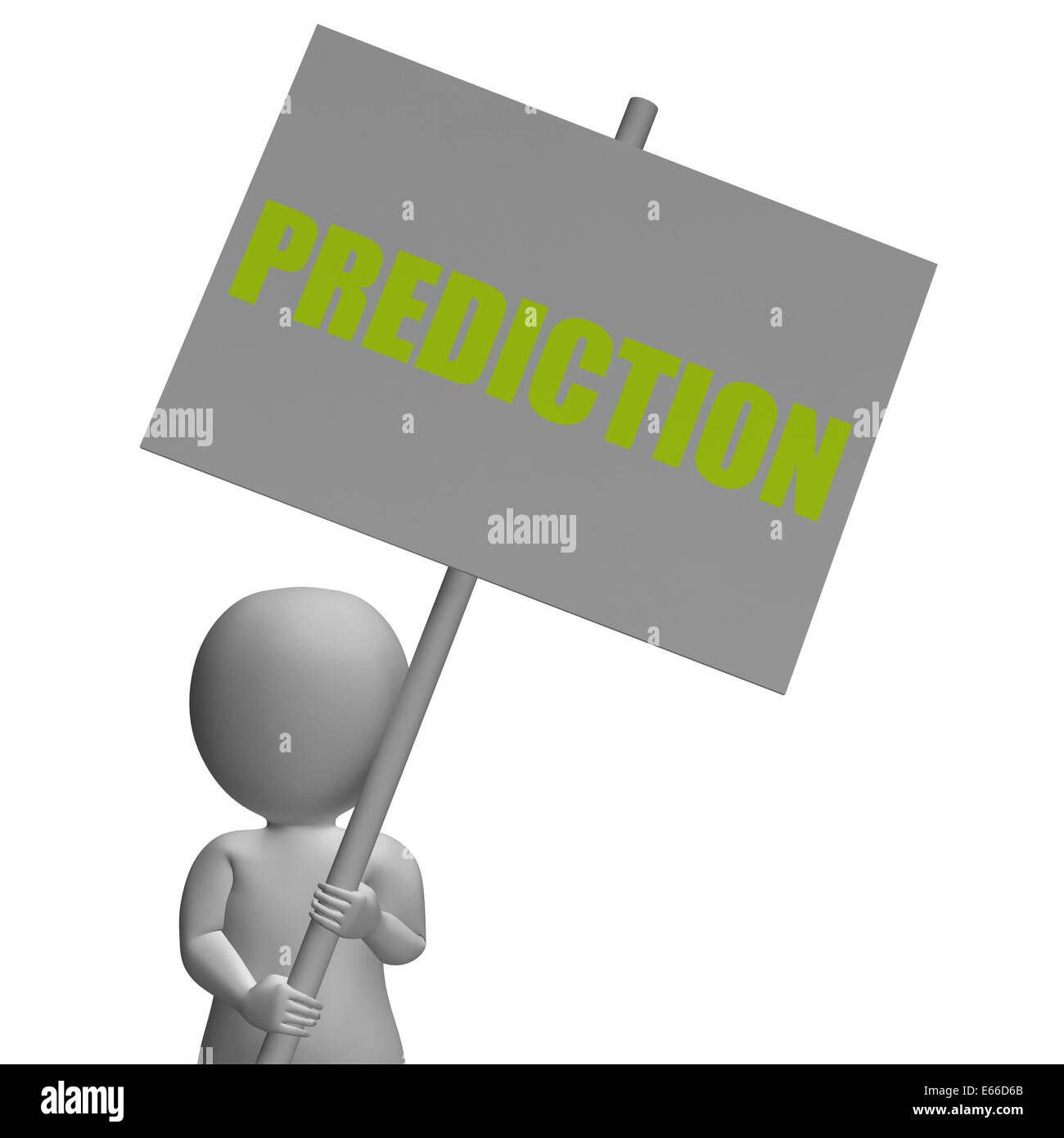 Bannière de protestation de prédiction et de prévision spéciale montrant l'évolution d'affaires Banque D'Images