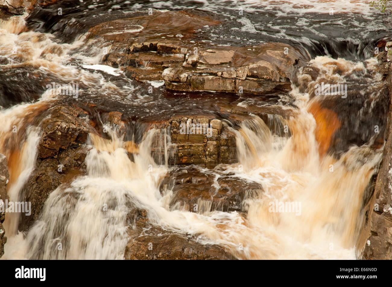 Blackwater rivière en crue après l'Ex-Hurricane Bertha Banque D'Images