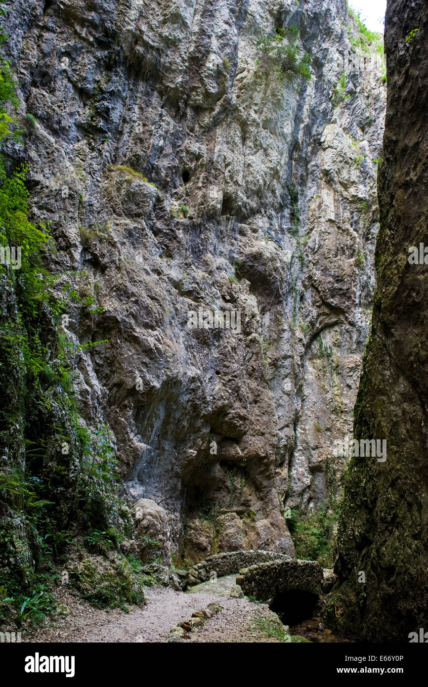 Italie, Vénétie, Recoaro Terme, Montagna spaccata Banque D'Images