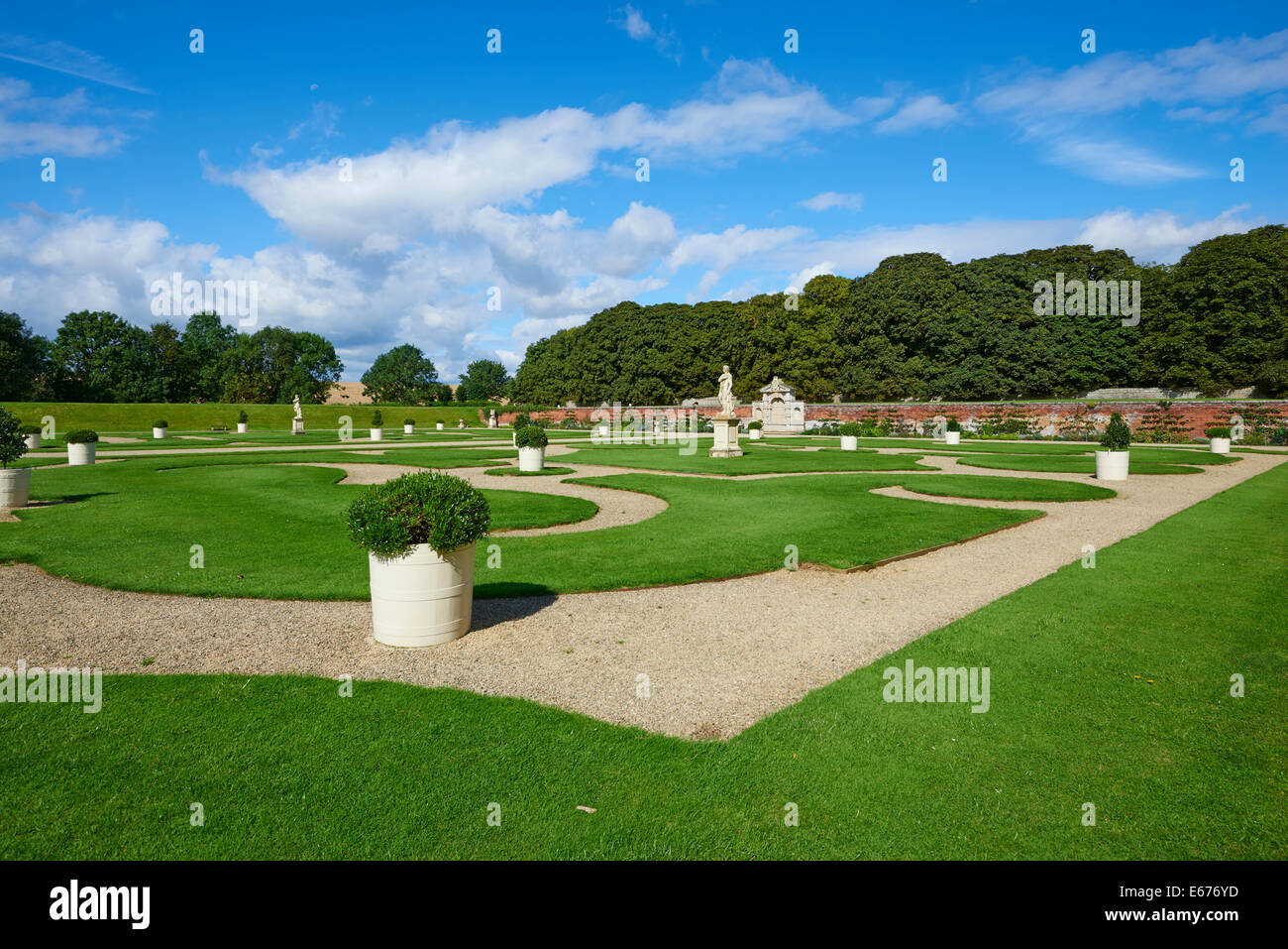 Le grand jardin à Kirby Hall d'une maison élisabéthaine Gretton près de Corby Northamptonshire Banque D'Images