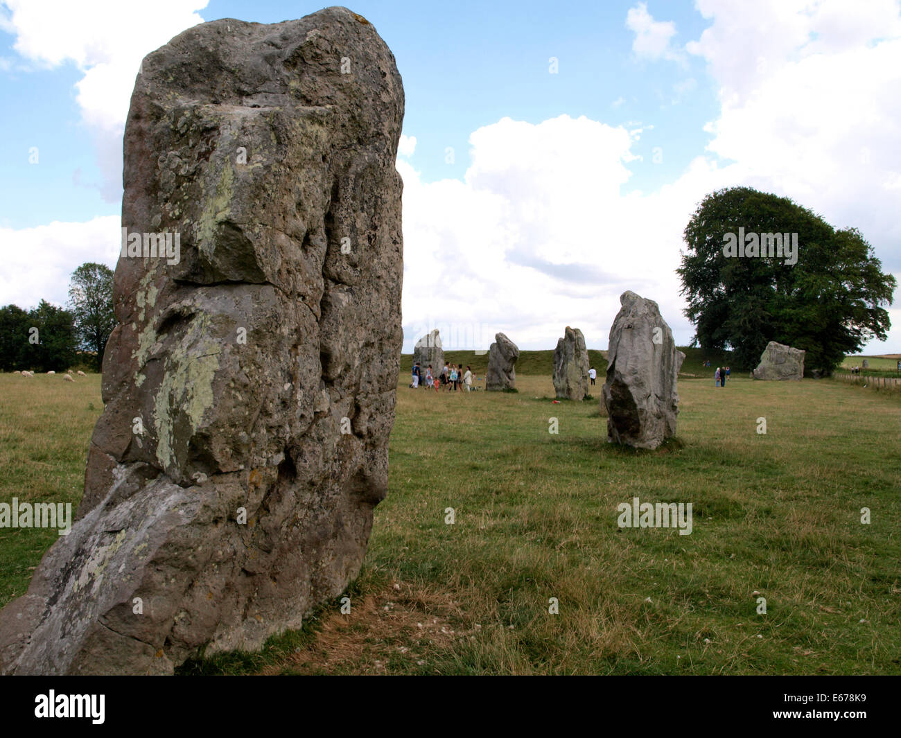 Les cercles de pierre à Avebury, Wiltshire, Royaume-Uni Banque D'Images