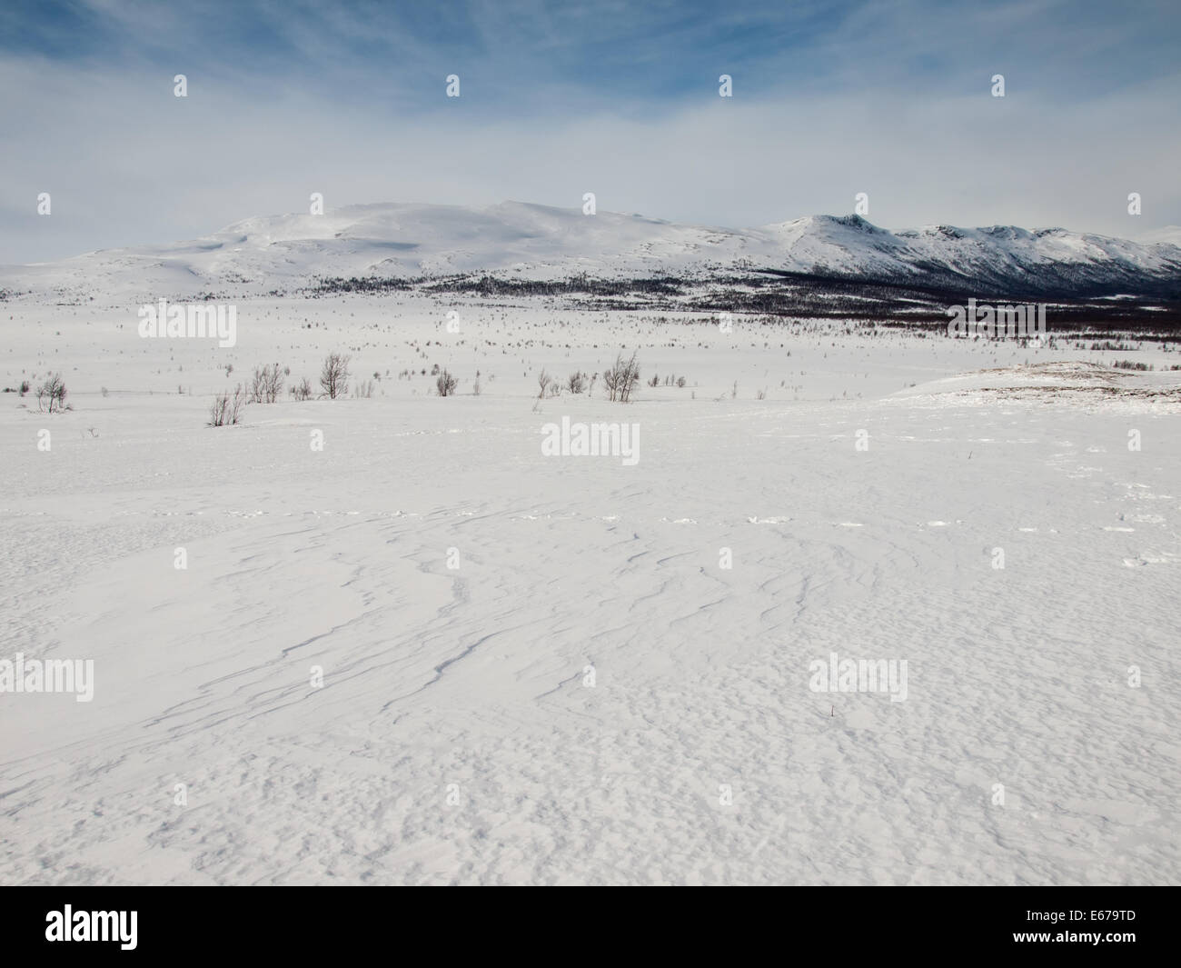 Paysage de montagne Hiver Gausdal Huldreheimen vestfjell en Norvège. Banque D'Images