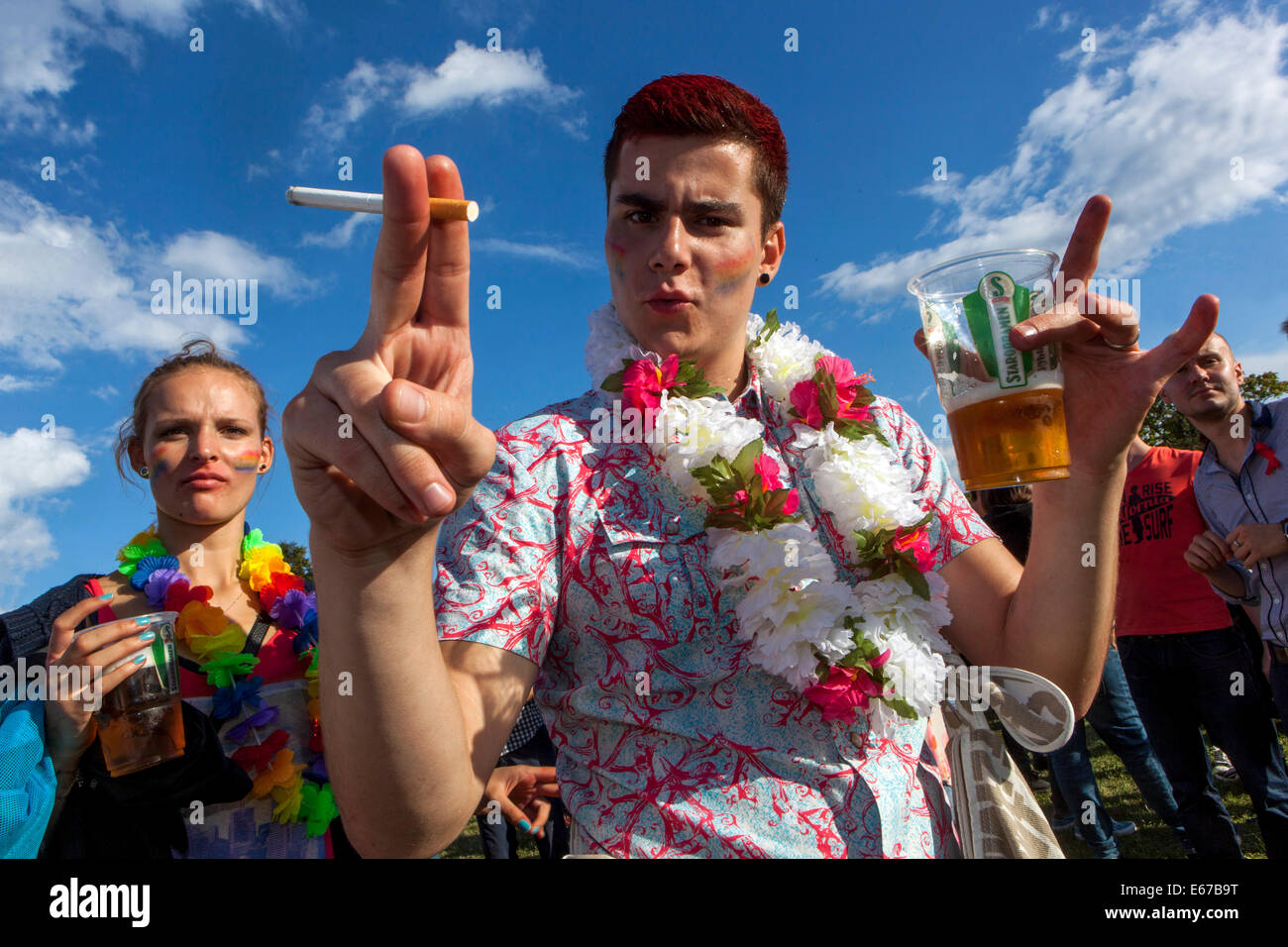 Les gens sur la communauté LGBT pride Prague République tchèque République Tchèque Prague Festival Banque D'Images