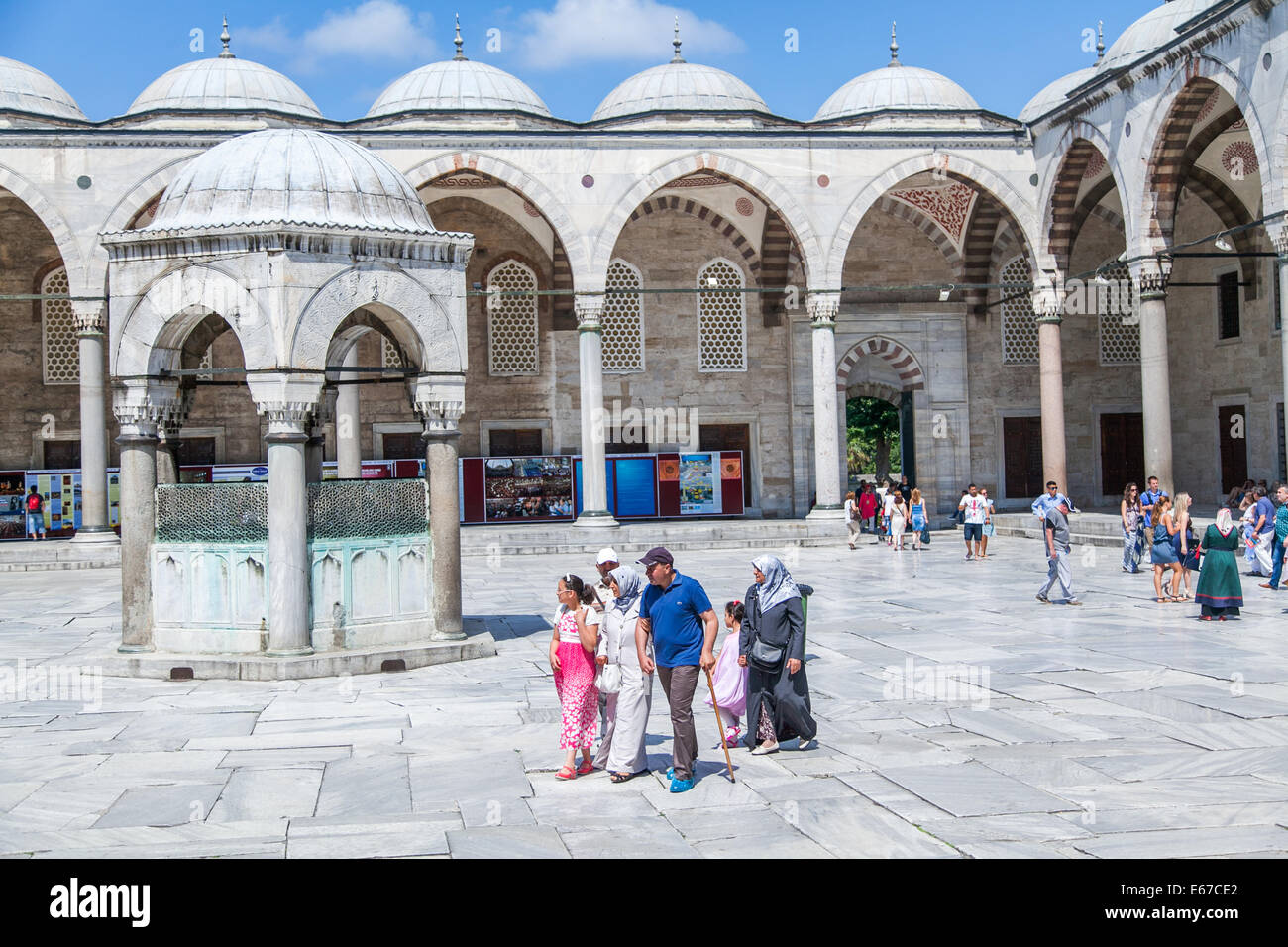 L'intérieur de la Mosquée Bleue Istanbul Banque D'Images