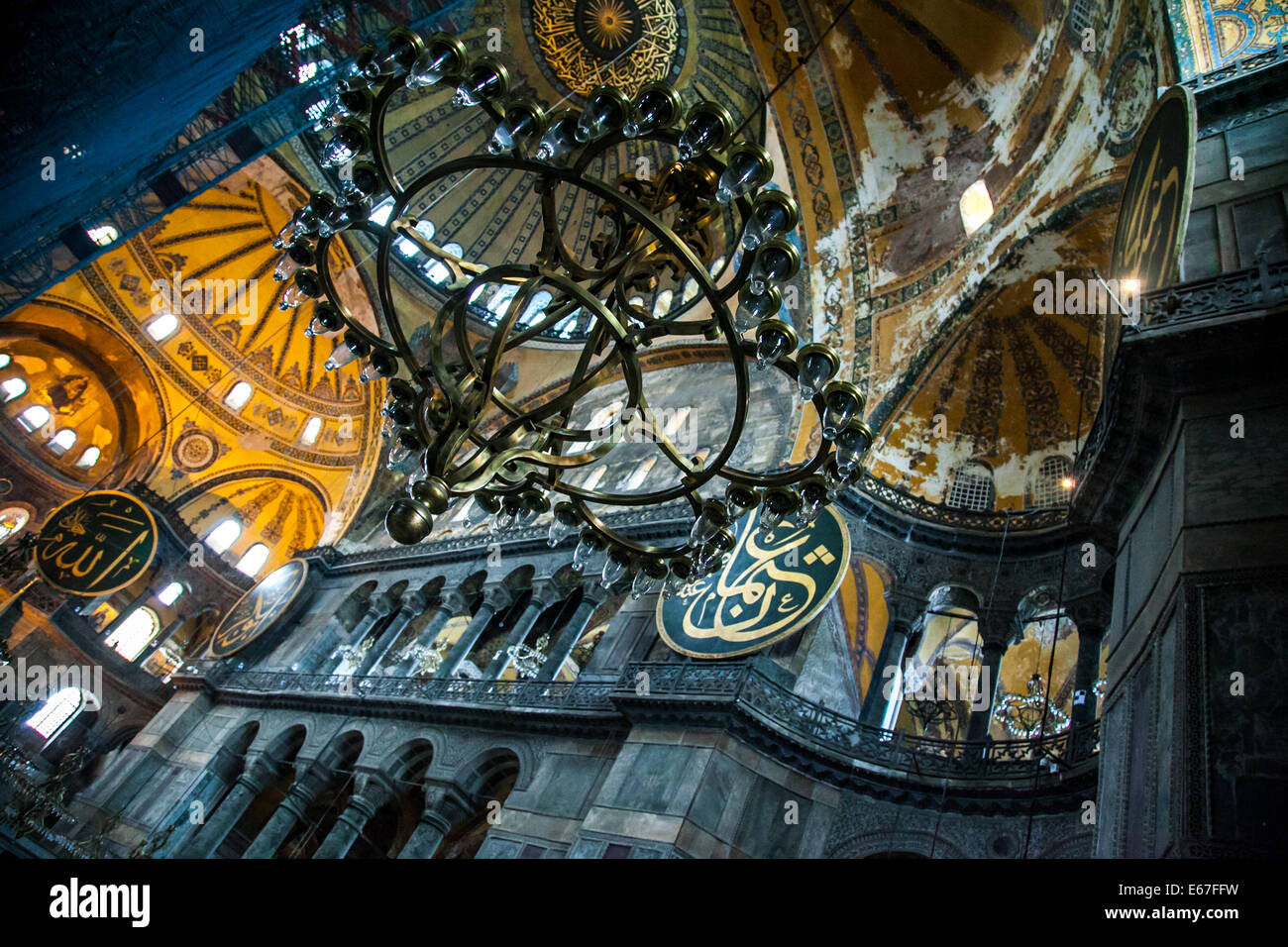 L'intérieur de la mosquée Sainte-Sophie Istanbul Old City Banque D'Images