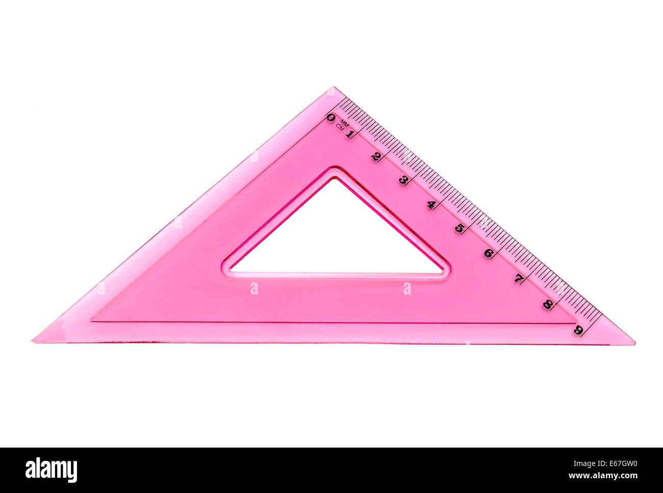 Triangle isolé sur fond blanc Banque D'Images