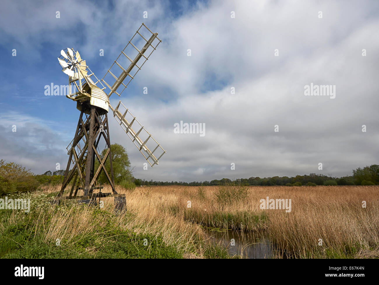 Comment hill Boardman's moulin ou pompes de drainage sur la rivière Norfolk Broads Ant Banque D'Images