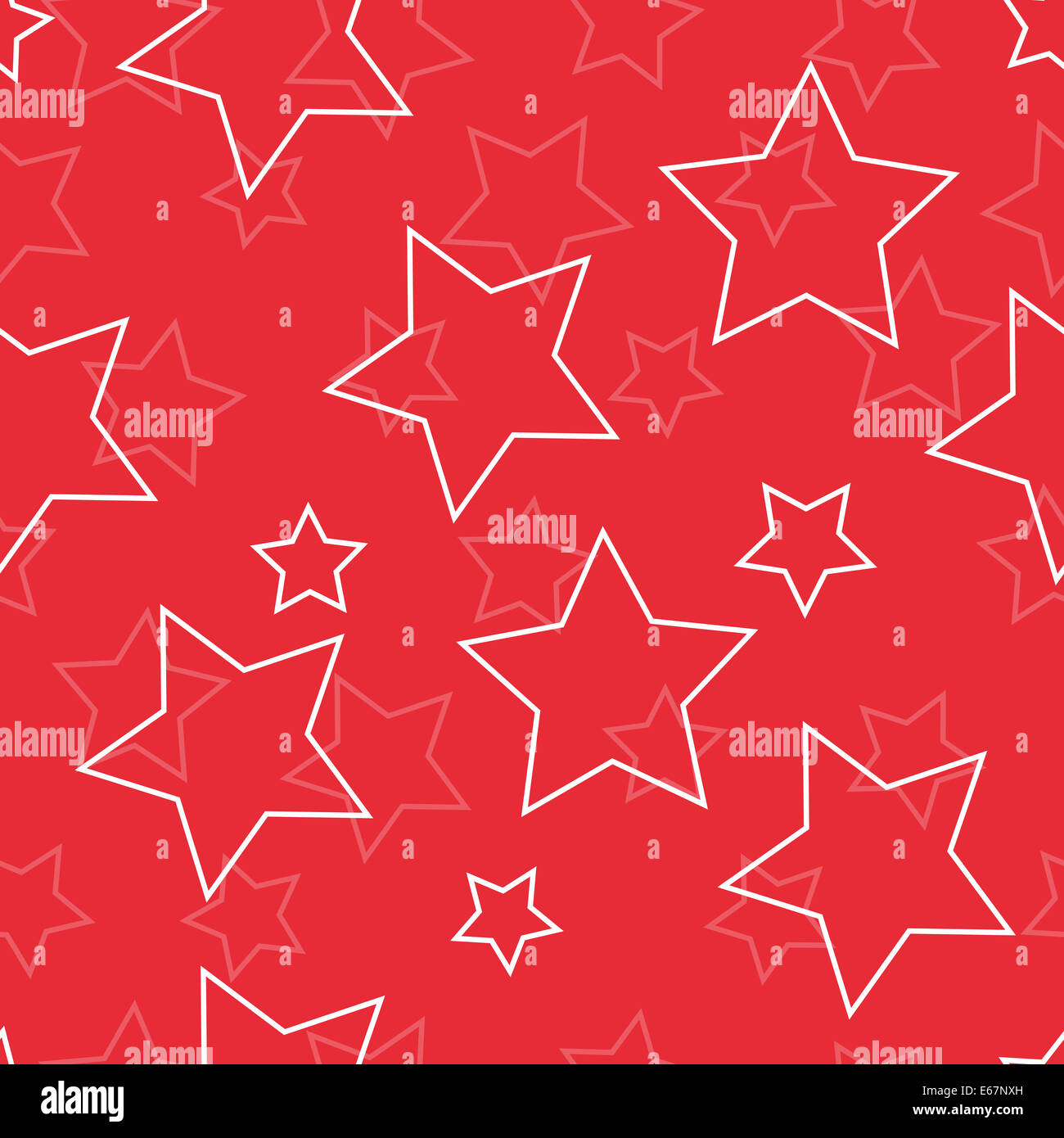 Arrière-plan transparent rouge avec des étoiles Banque D'Images