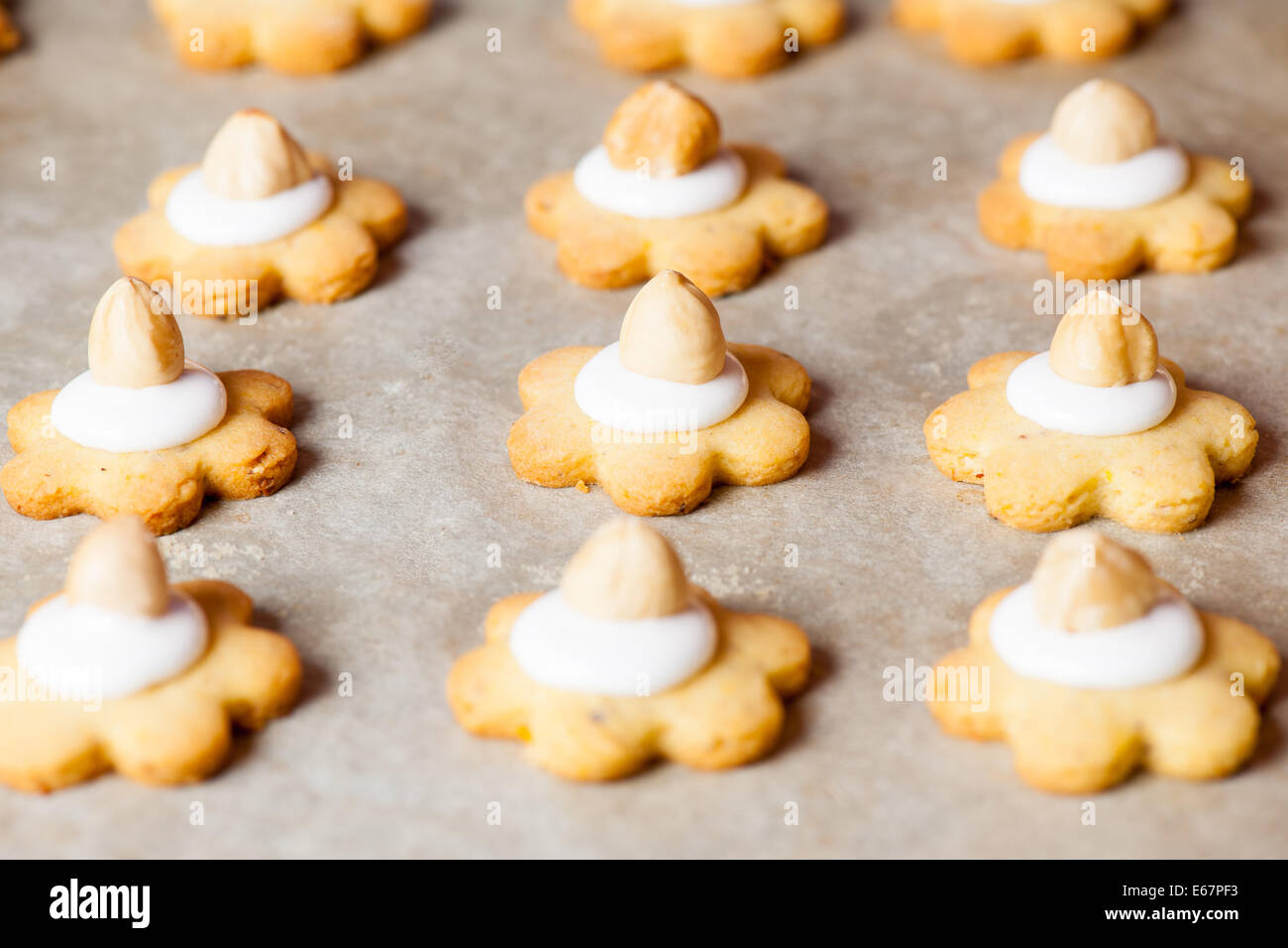 Sweet cookies sur une plaque Banque D'Images