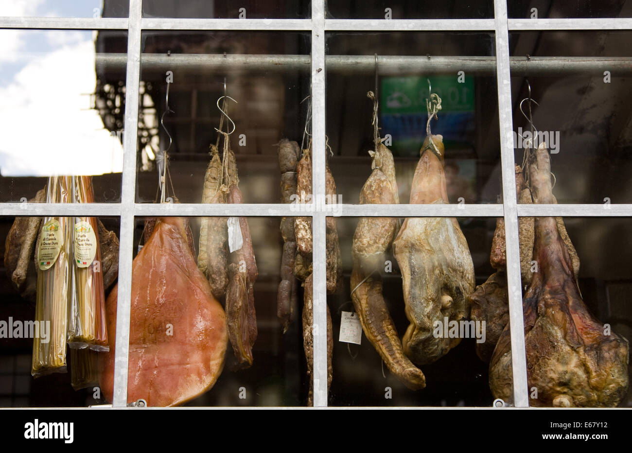 Fenêtre de bouchers. Banque D'Images