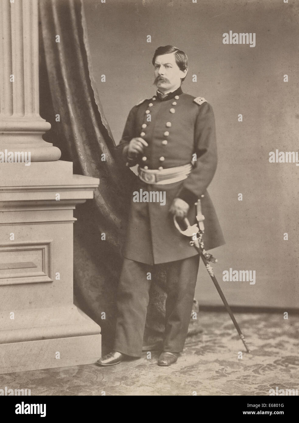 Le Major-général George B. McClellan, général de l'Union européenne, USA La guerre civile, vers 1862 Banque D'Images