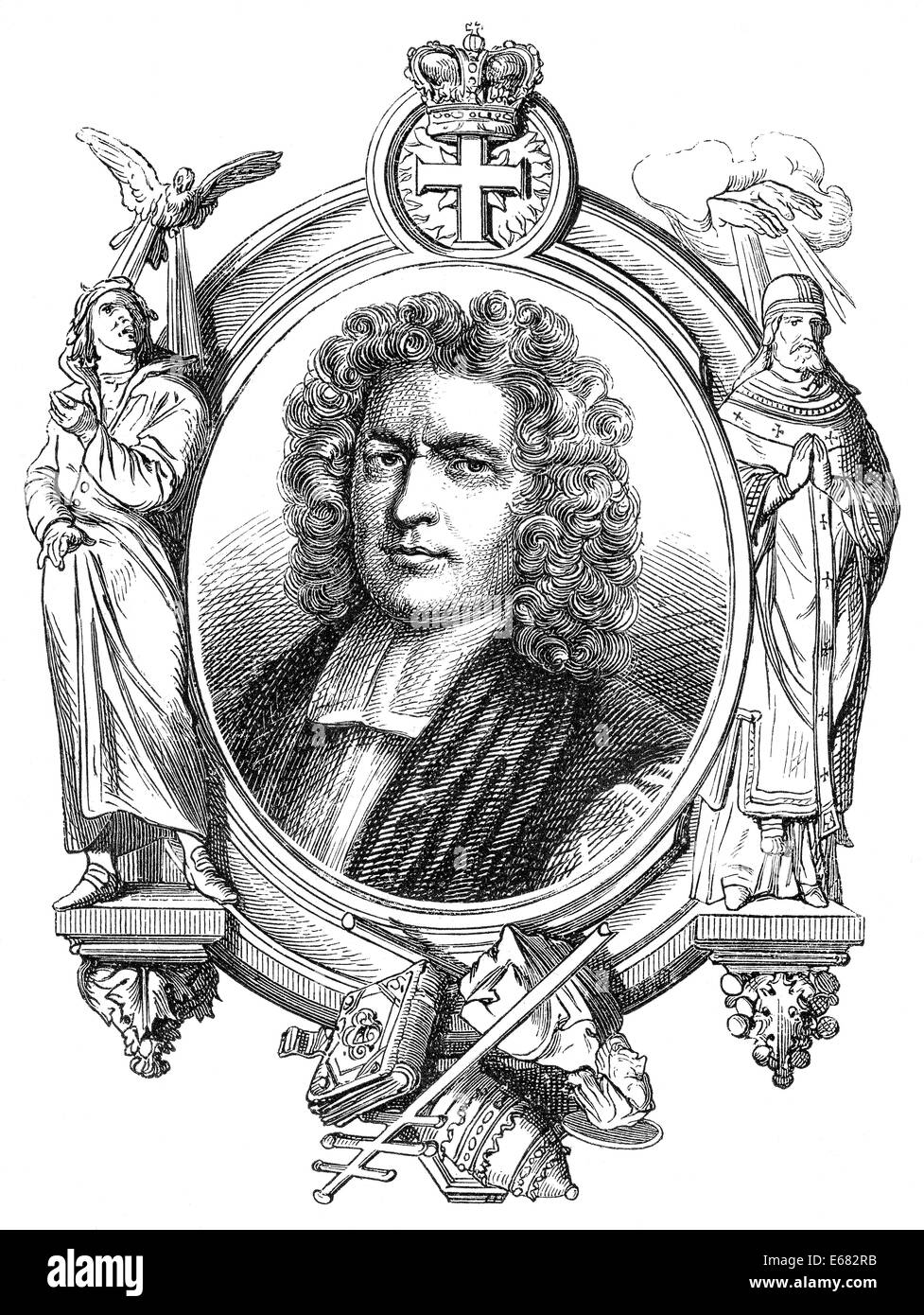 Patrick Simon, 1626-1707, évêque d'Ely et Chichester Banque D'Images