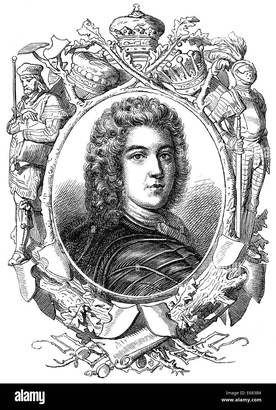 Louis-Auguste de Bourbon, duc du Maine, 1670-1736, un fils légitimé du roi français Louis XIV et sa maîtresse officielle, Banque D'Images