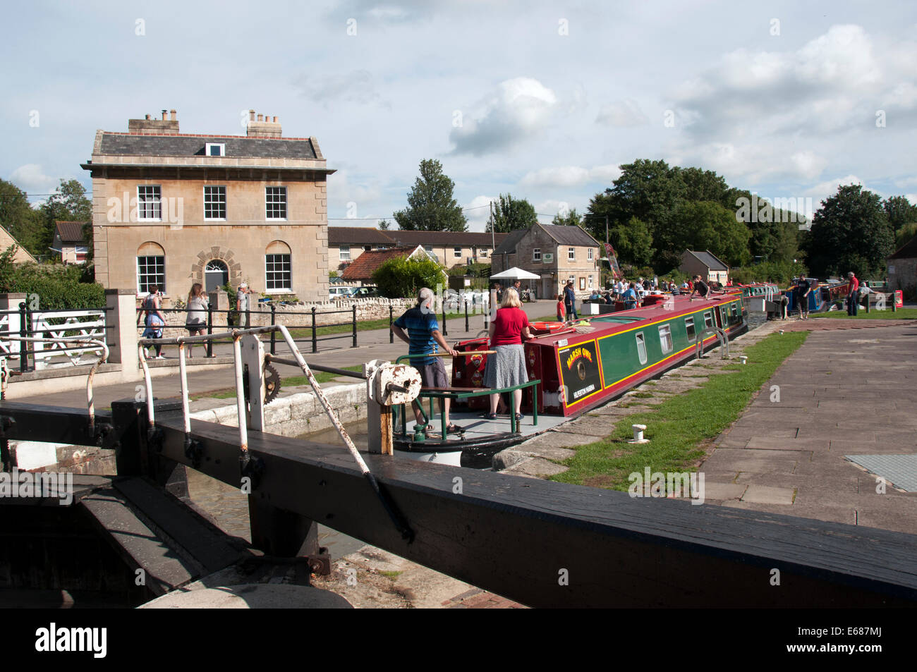 15-04 dans Lock Bradford on Avon Wiltshire Banque D'Images