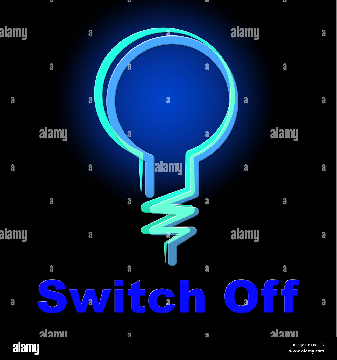 Ampoule Lumière montrant la conservation de l'énergie et d'arrêt Banque D'Images