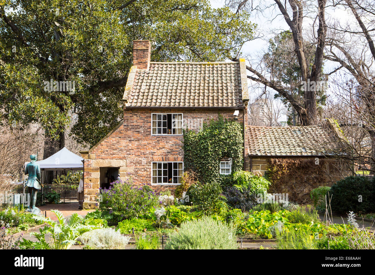 Cook's Cottage dans les jardins Fitzroy à Melbourne, Australie, le plus vieux bâtiment dans le pays construit par les parents de la famo Banque D'Images