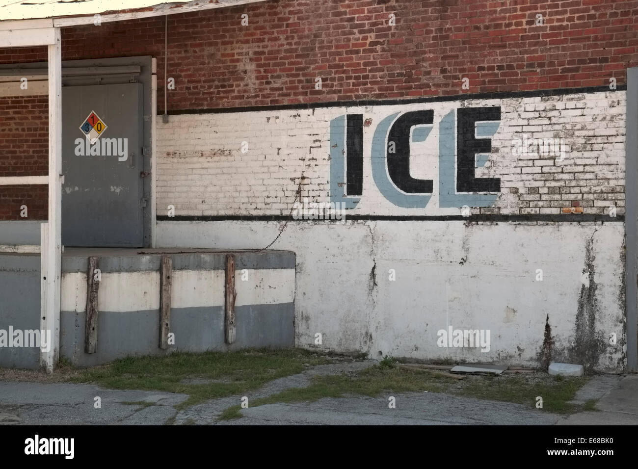 Société de glace de Beaufort à Beaufort, Caroline du Nord. Banque D'Images