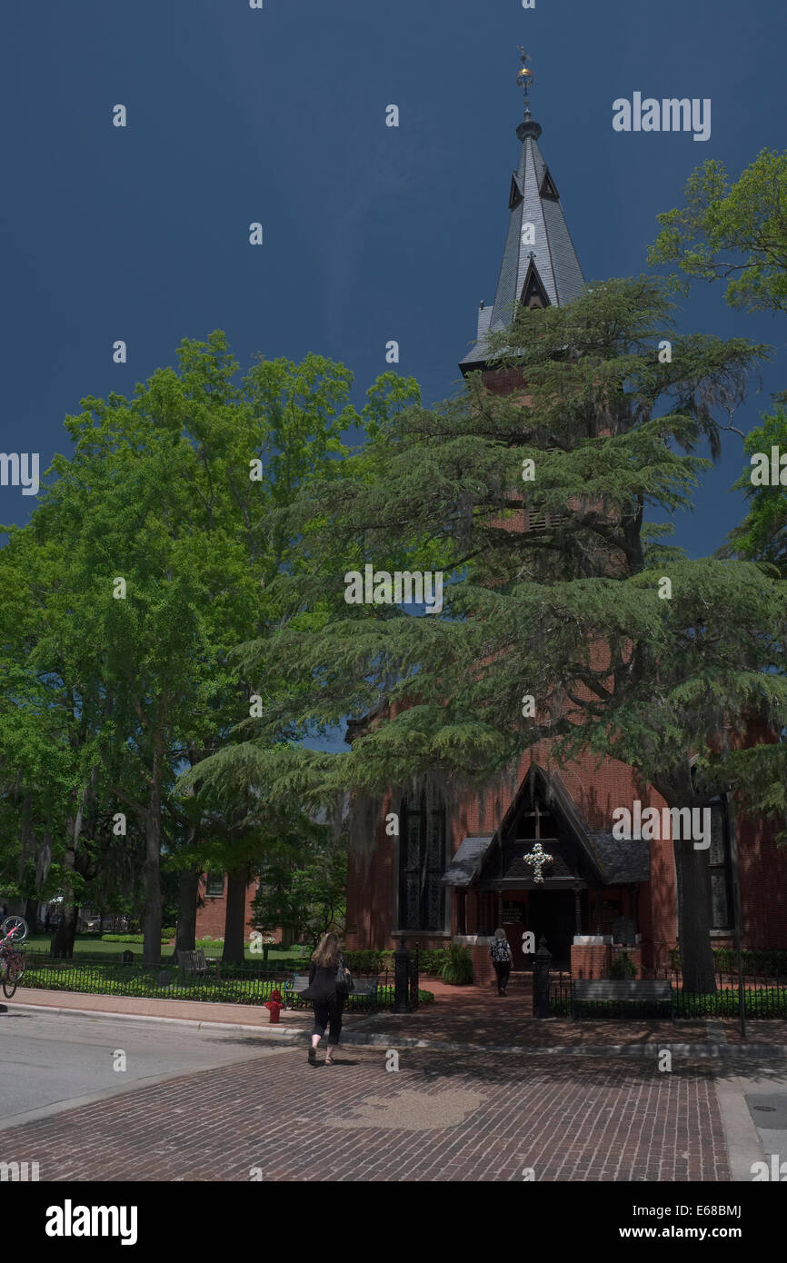 New Bern, Caroline du Nord. Christ Episcopal Church. Pollock Street Banque D'Images