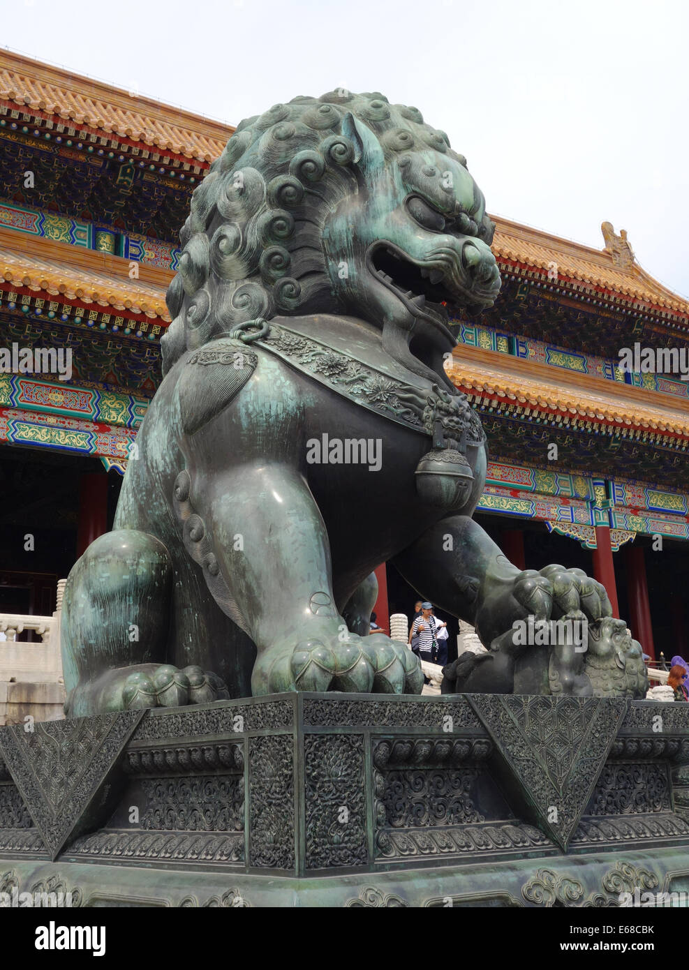 La Cité Interdite, la cour à la salle de l'harmonie suprême, cour extérieure, la Cité Interdite, Beijing, République populaire de Chine, l'Asie Banque D'Images