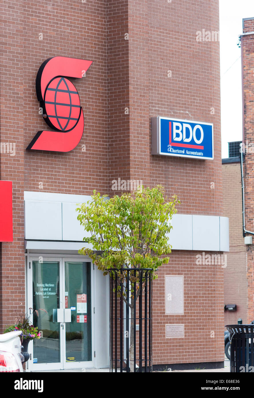 La Banque Scotia à Lindsay, Ontario Canada Banque D'Images La Banque Scotia à Lindsay, Ontario Canada Banque D'Images