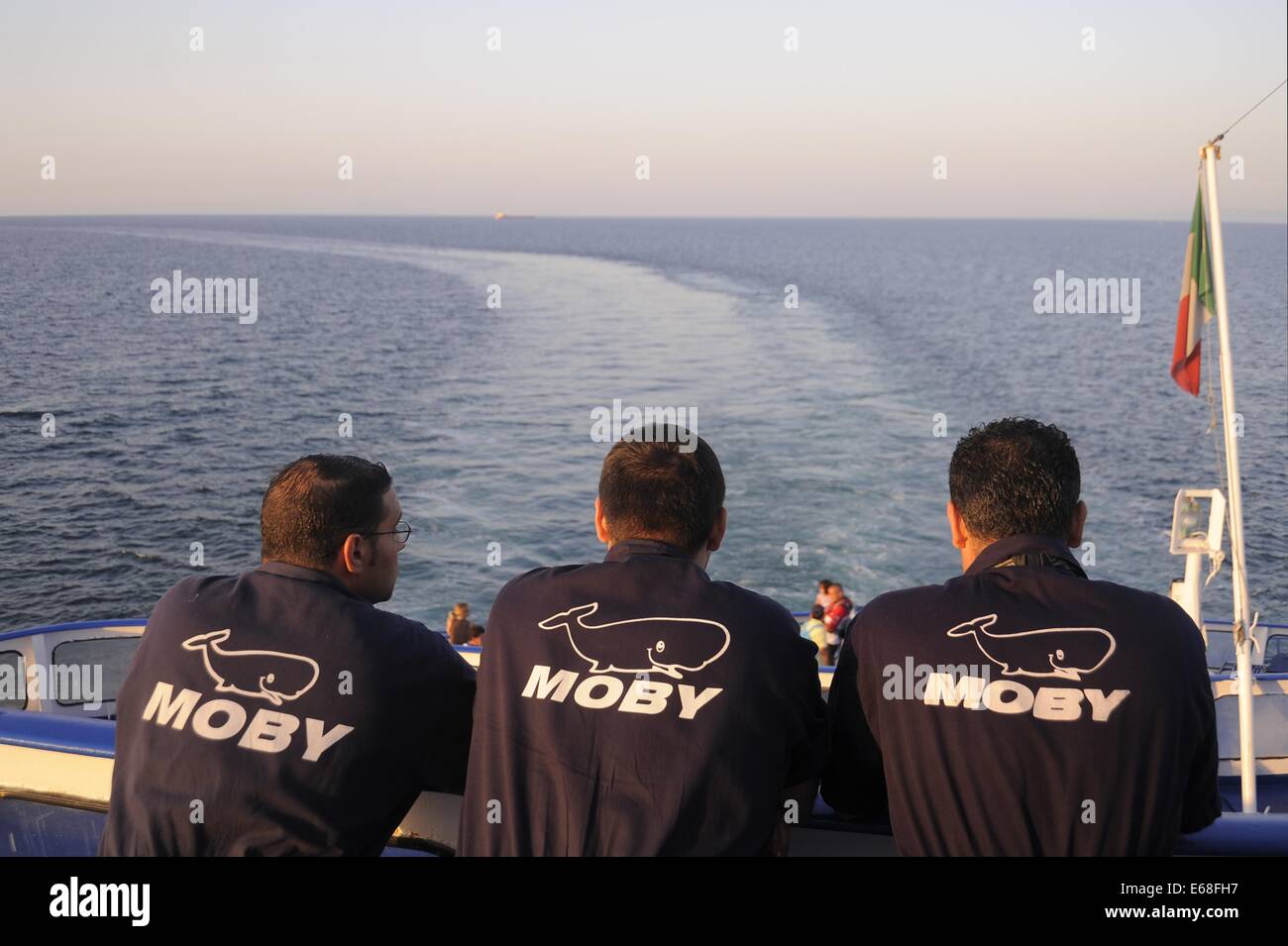 De ferry Moby Lines Company dans la navigation de Gênes à la Sardaigne (Italie) Banque D'Images