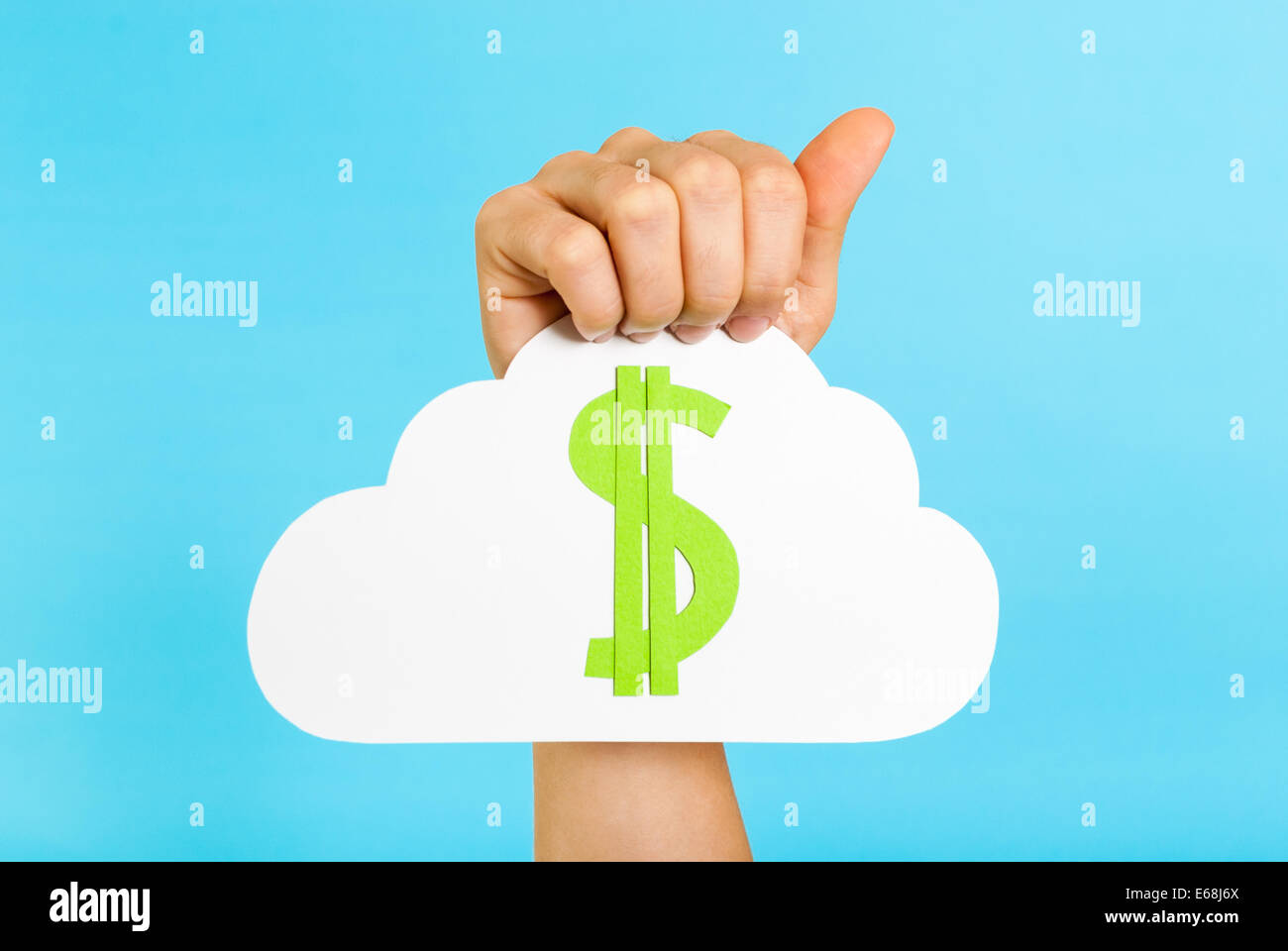 Les serveurs Cloud concept de tarification Banque D'Images