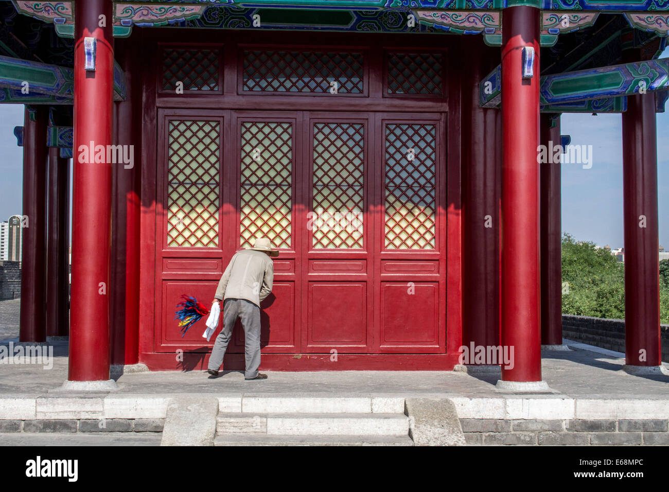 Mur de la ville de Xi'an, Chine. Banque D'Images