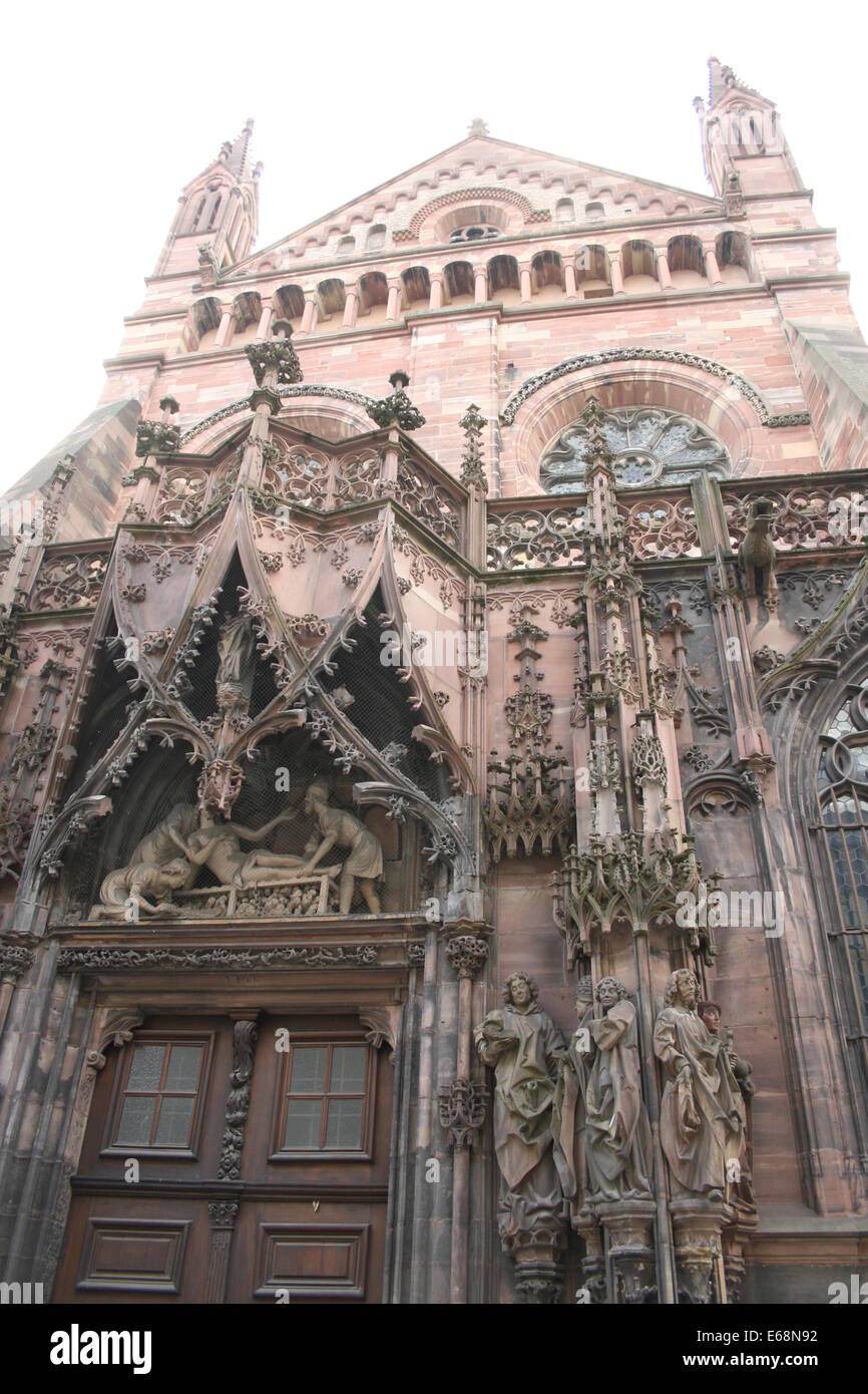 La cathédrale de Strasbourg ou la cathédrale de Notre-Dame de strasbourg Banque D'Images