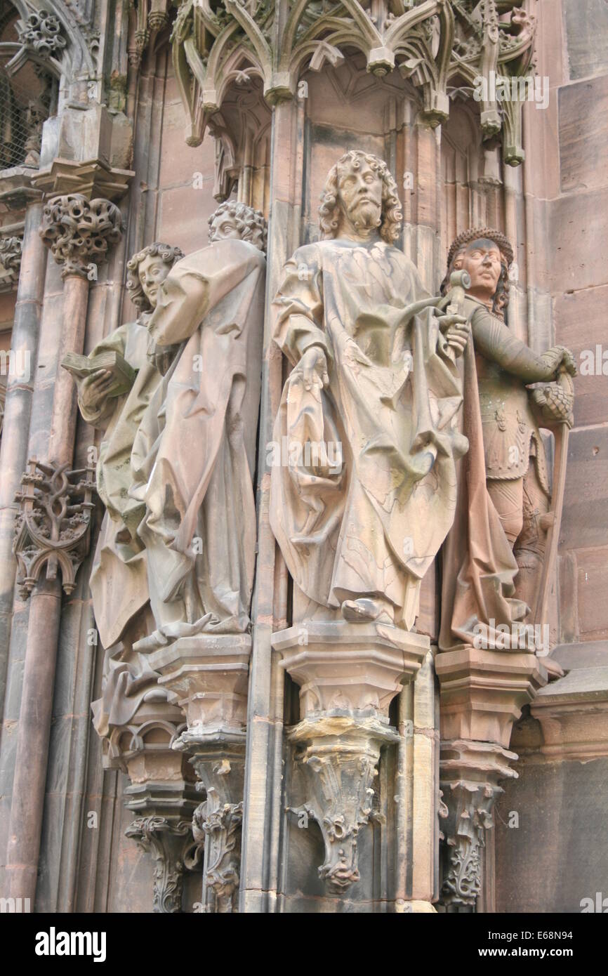 Strasbourg, La Cathédrale, Dame, l'église Notre-Dame Banque D'Images