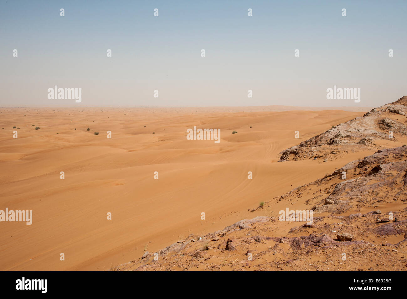 En dehors du désert Dubaï, Emirats arabes unis (EAU). Banque D'Images