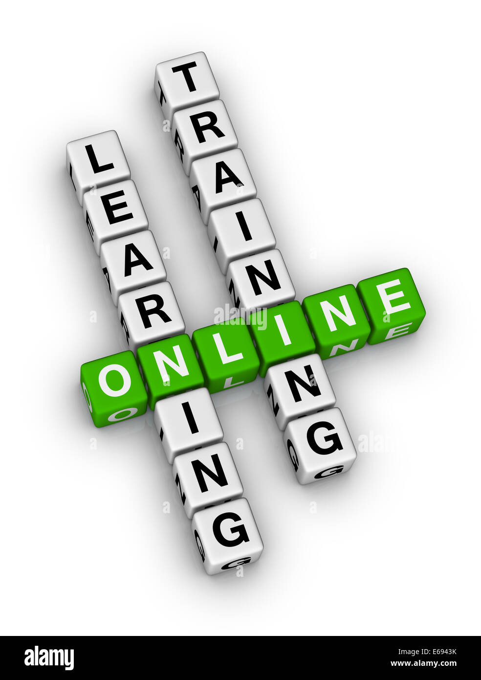 L'apprentissage et de formation en ligne de mots croisés Banque D'Images