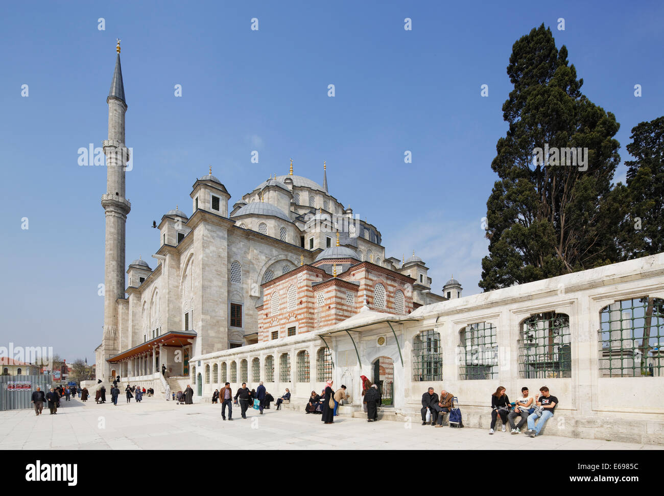 La mosquée de Fatih, Fatih Camii, La Mosquée du Conquérant, district de Fatih, Istanbul, côté européen, Turquie Banque D'Images