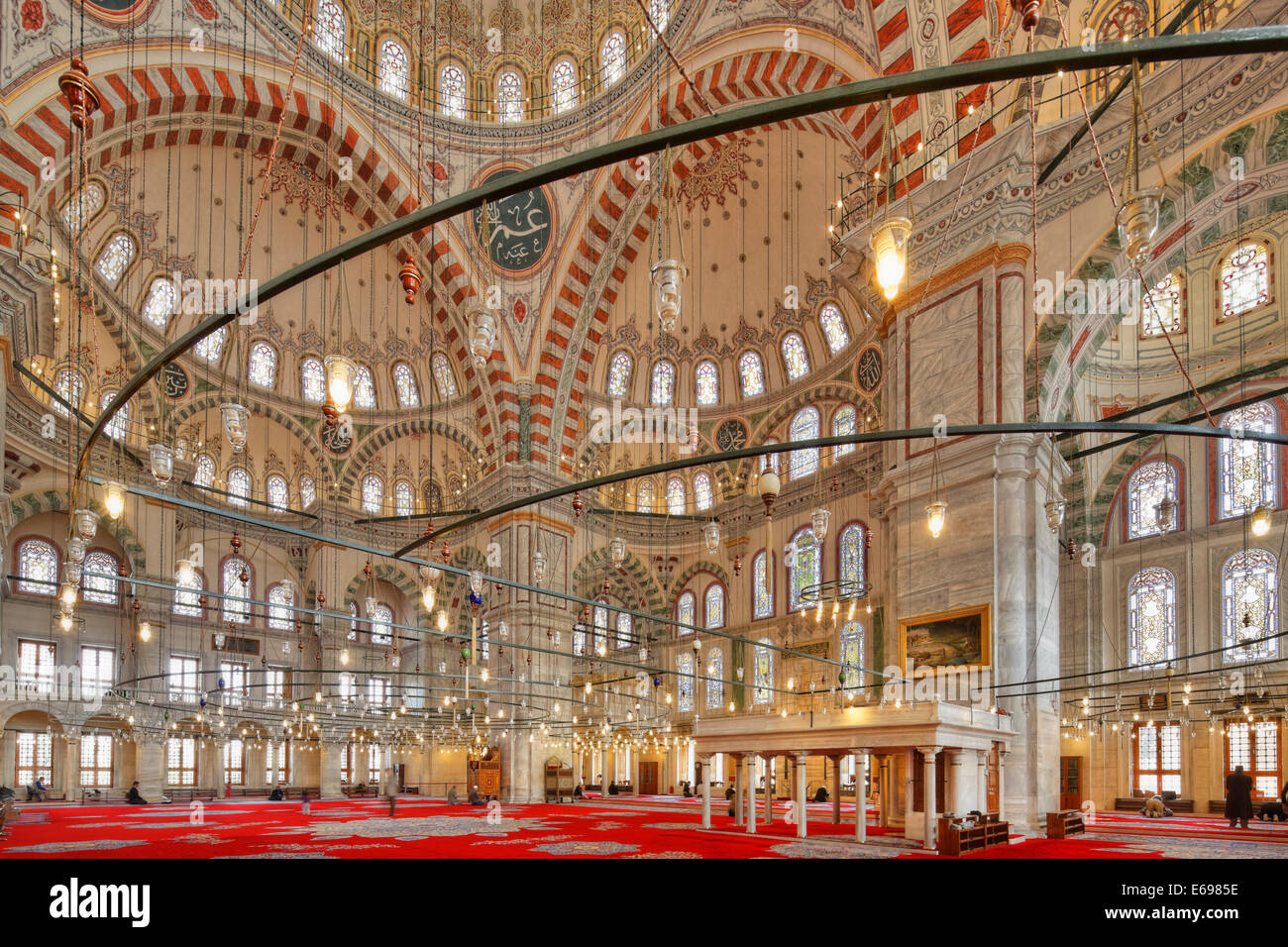La mosquée de Fatih, Fatih Camii ou Mosquée du Conquérant, district de Fatih, Istanbul, côté européen, Turquie Banque D'Images