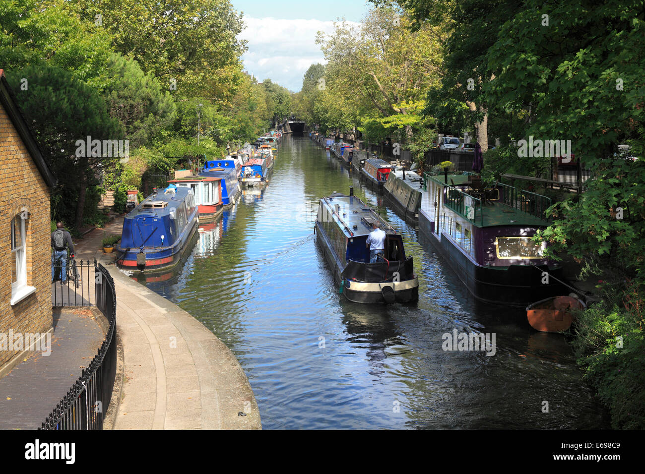 Regents Canal à 'la petite Venise' à Londres Banque D'Images