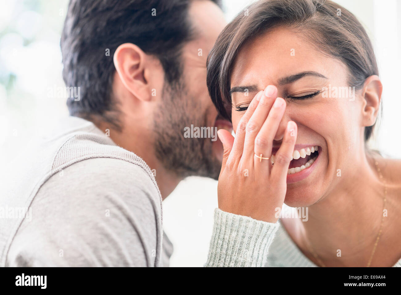 Couple laughing together Banque D'Images