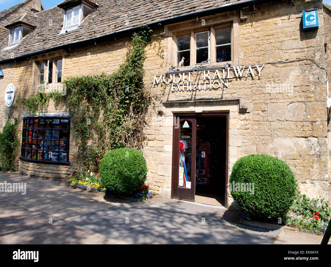 Chemin de fer modèle Exposition, Bourton-on-the-water, Gloucestershire, Royaume-Uni 30/07/2014 Banque D'Images