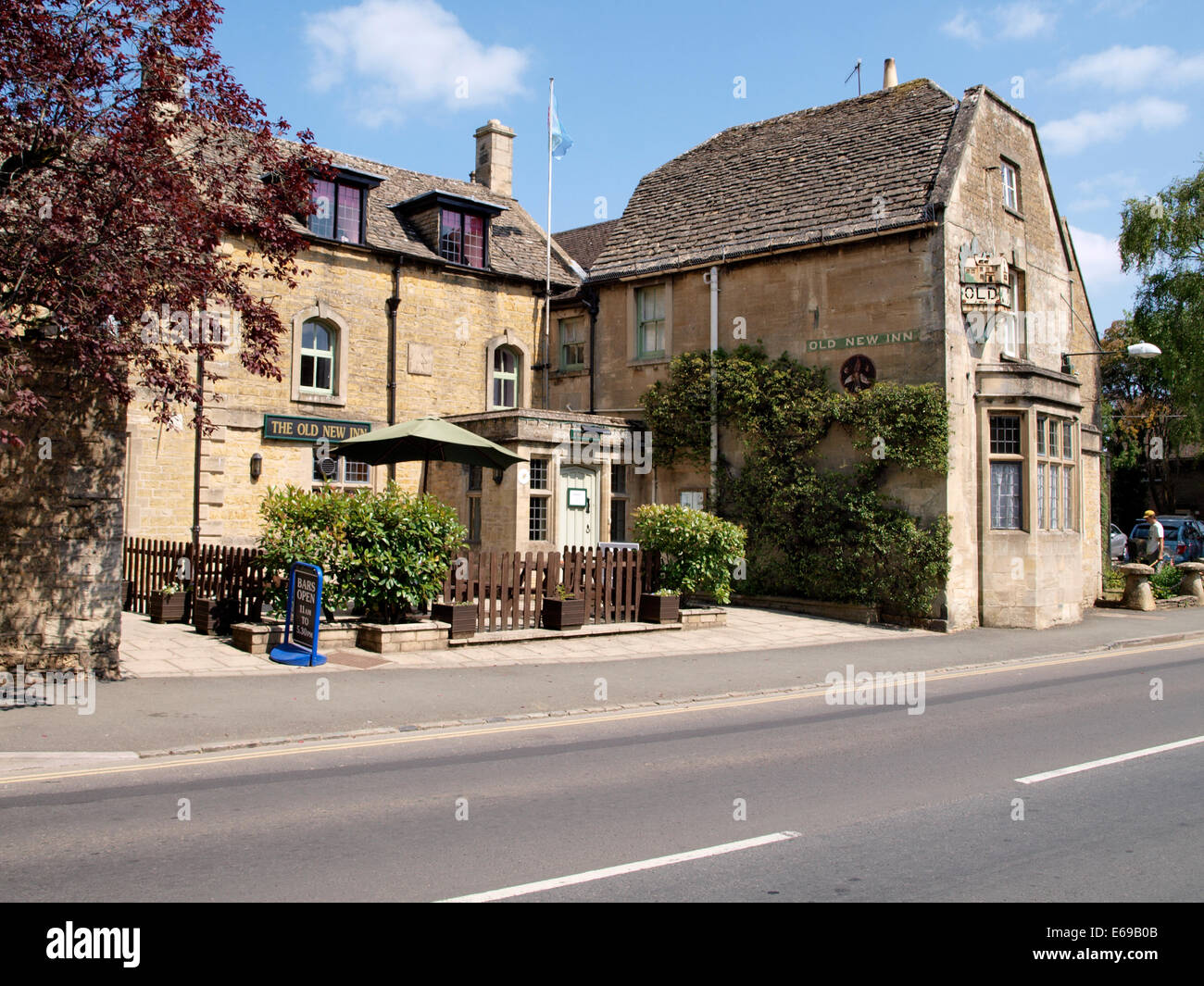 Le nouveau Old Inn, Bourton-on-the-water, Gloucestershire, Royaume-Uni Banque D'Images