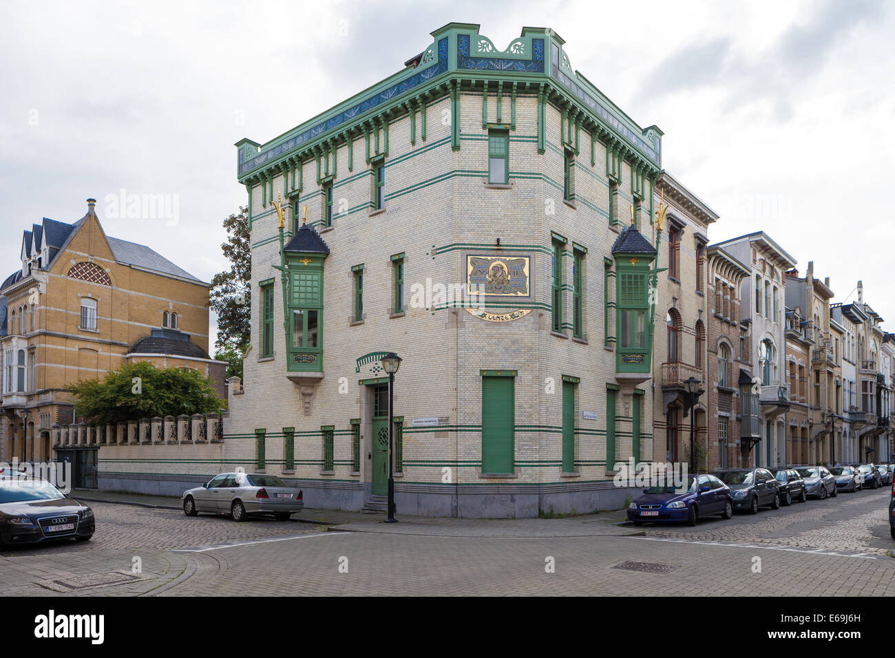 Lente (printemps) maison à Zurenborg partie des maisons 4 saisons Banque D'Images
