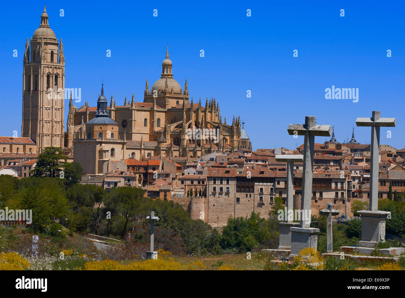 Cathédrale, Segovia, Espagne, de Castille-León. Banque D'Images