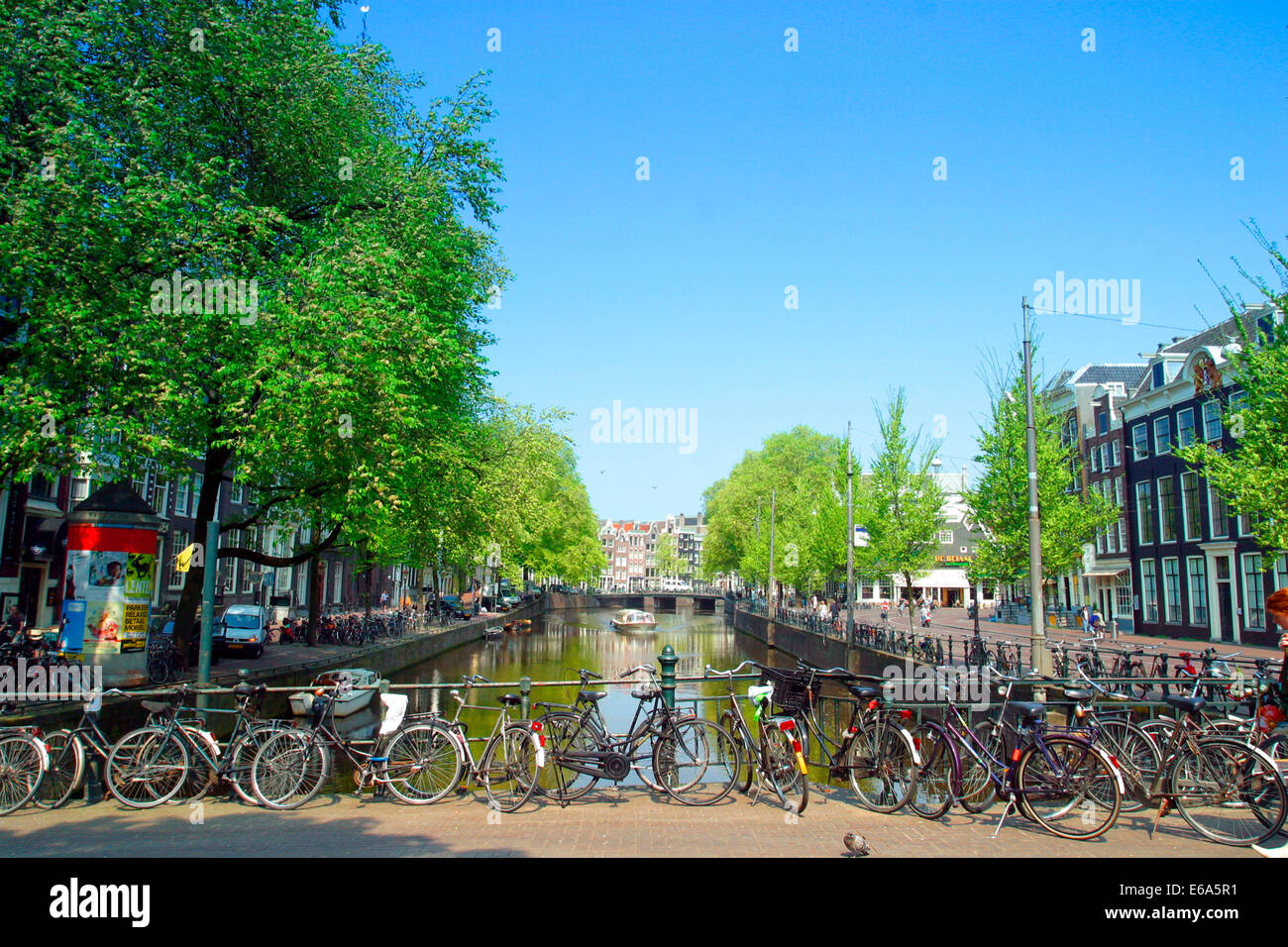 ,Canal gracht,Amsterdam Banque D'Images