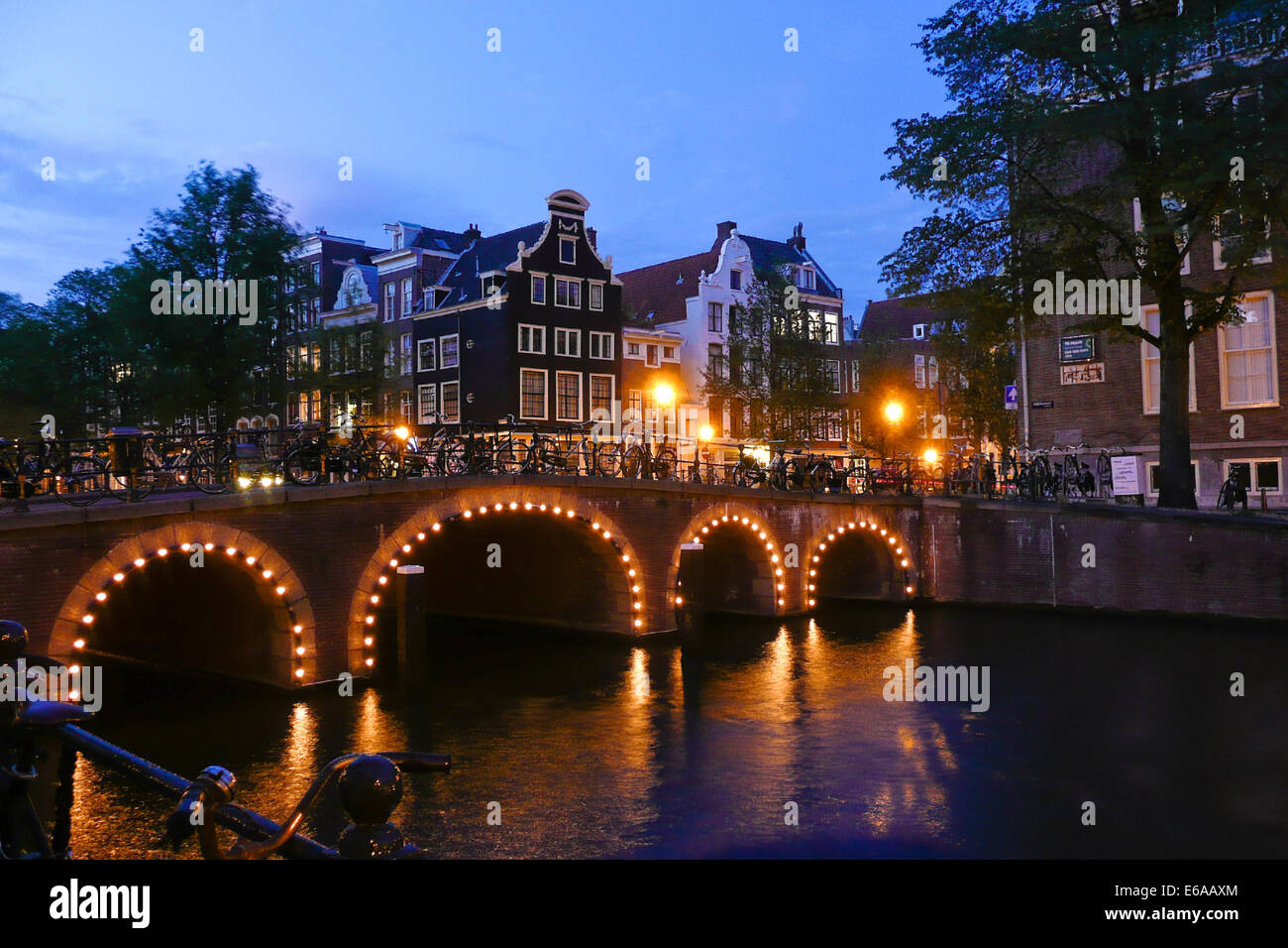 La vie urbaine,allumé,Amsterdam Banque D'Images