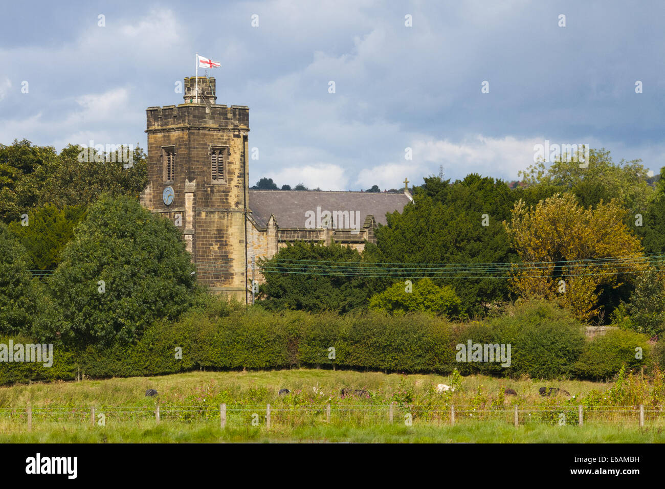 L'église paroissiale de semi-rurale de Lamesley, près de Gateshead, Tyne and Wear, Royaume-Uni Banque D'Images