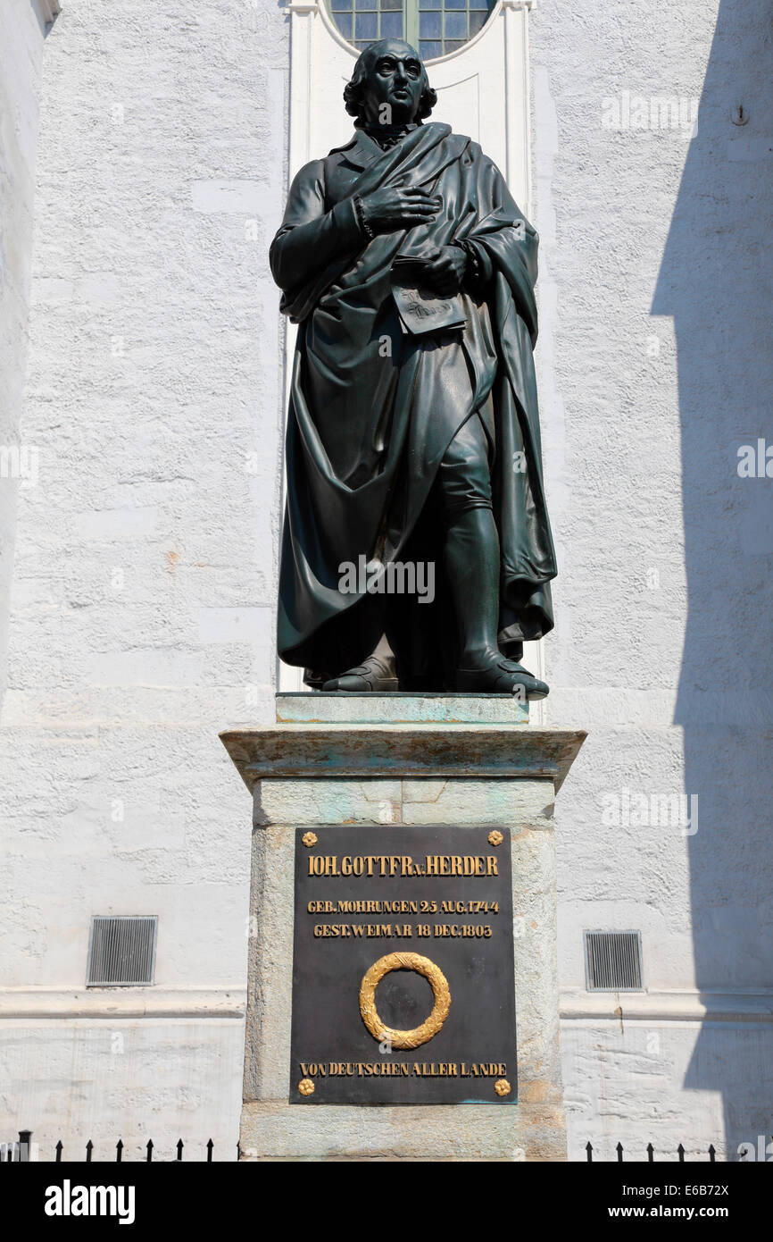 Thuringe Weimar Herderplatz Herder monument square Banque D'Images
