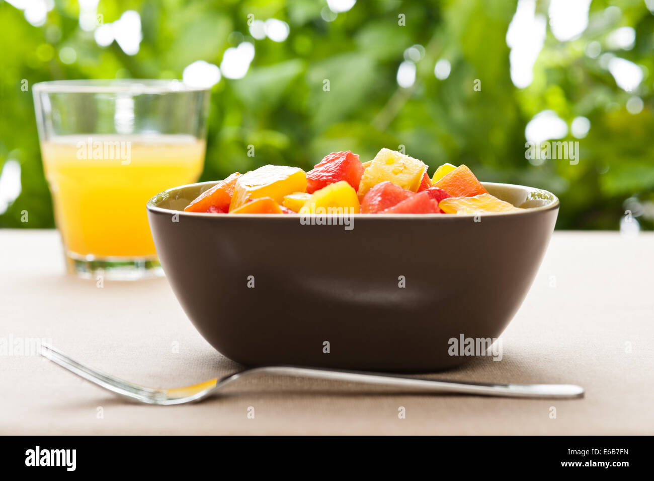 Le petit déjeuner, salade de fruits Banque D'Images