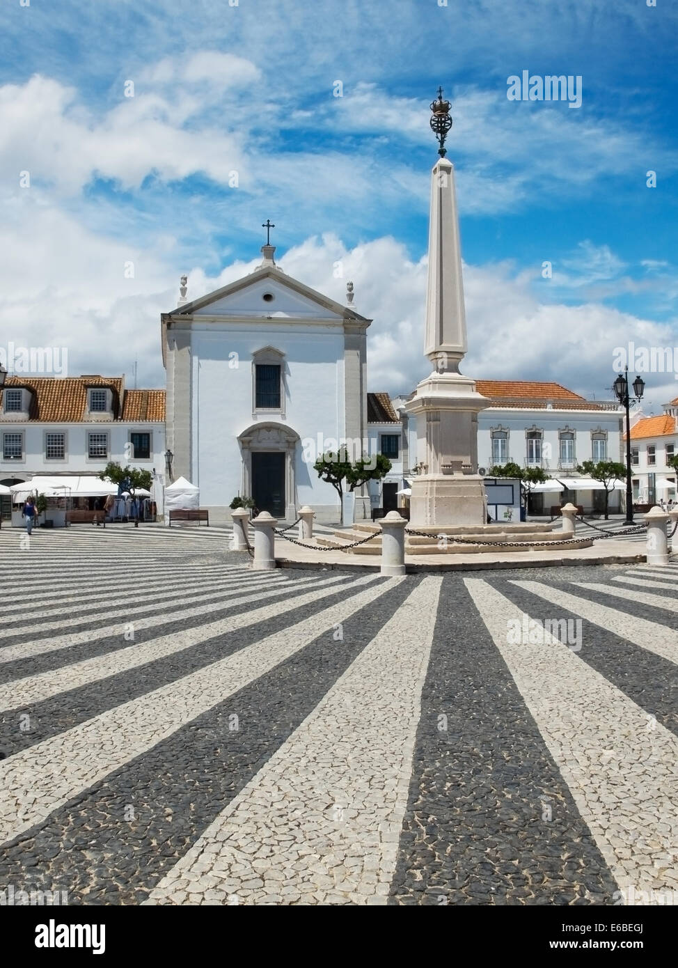 Praca Marques de Pombal, Vila Real de Santo Antonio, Algarve. Le Portugal. Banque D'Images